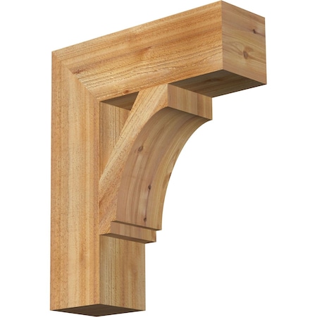 Ekena Millwork Imperial Block Rough Sawn Bracket, Western Red Cedar, 6"W x 20"D x 24"H BKT06X20X24IMP05RWR